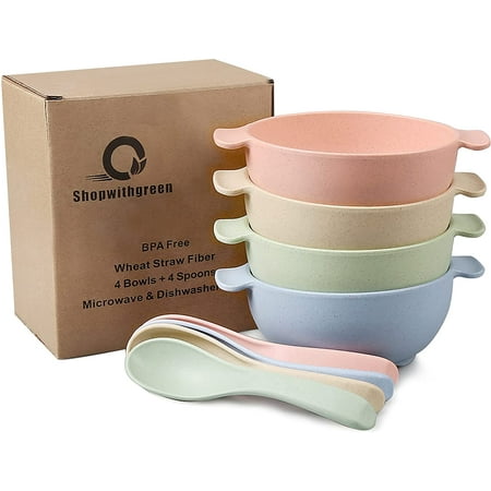 Loobuu Unbreakable Kids Bowls -Microwave Dishwasher Safe- Wheat Straw Snack Bowl Sets for Kids/Toddler/Children/Baby Feeding - 4 Bowls and 4 Spoons Lightweight and Durable (Round)
Loobuu Unbreakable Kids Bowls -Microwave Dishwasher Safe- Wheat Straw Snack Bowl Sets for Kids/Toddler/Children/Baby Feeding - 4 Bowls and 4 Spoons Lightweight and Durable (Round)