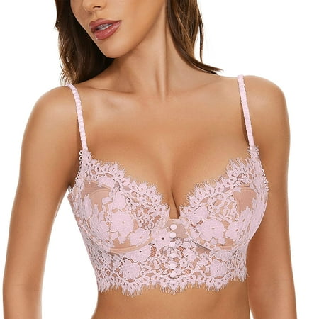 Outfmvch womens underwear Floral Lace Bralette Padded Wire Backless Bra Deep V Low Back Bra Cami Top For Women bras for women
Outfmvch womens underwear Floral Lace Bralette Padded Wire Backless Bra Deep V Low Back Bra Cami Top For Women bras for women