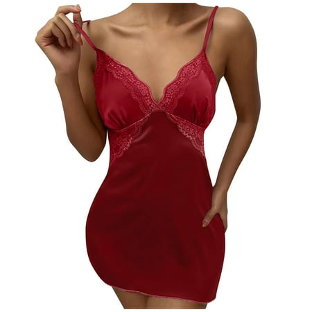 Women s Lace Nightdress Sexy V-Neck Thin Hip Wrapped Pajama Skirt Tinted Sling Skirt CHMORA
Women s Lace Nightdress Sexy V-Neck Thin Hip Wrapped Pajama Skirt Tinted Sling Skirt CHMORA