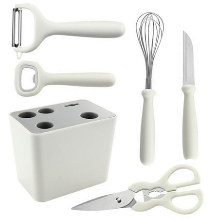 Fovolat Kitchen Gadgets Set 6 Pieces|Steel Cooking Utensils With Holder|Easy To Clean Kitchen Utensil Set Cooking Utensils For Nonstick Cookware Fruit Complementary Food Tool Set
Fovolat Kitchen Gadgets Set 6 Pieces|Steel Cooking Utensils With Holder|Easy To Clean Kitchen Utensil Set Cooking Utensils For Nonstick Cookware Fruit Complementary Food Tool Set