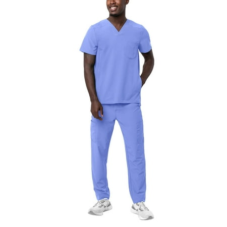 Adar Addition Go-Everyday Scrub Set For Men - Stylish Scrub Top & Cargo Scrub Pants