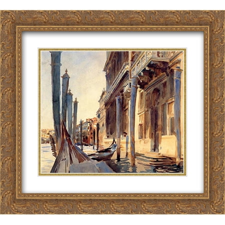 John Singer Sargent 2x Matted 22x20 Gold Ornate Framed Art Print 'Grand Canal, Venice'
