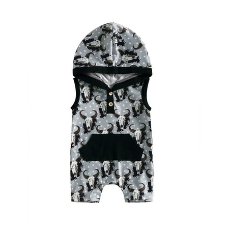 jaweiwi Toddler Baby Boys Western Hooded Romper 0 3M 6M 12M 18M Summer Sleeveless Bull Romper Casual Party Street Short Jumpsuit
jaweiwi Toddler Baby Boys Western Hooded Romper 0 3M 6M 12M 18M Summer Sleeveless Bull Romper Casual Party Street Short Jumpsuit