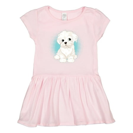 Inktastic Maltese Puppy Dog Gift Toddler Girl Dress