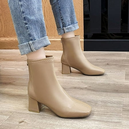Zedker Womans Boots Women s Fashion Boots Womens Fashion Solid Boots Zipper Women Round Head Midheel Boots Shoes
Zedker Womans Boots Women s Fashion Boots Womens Fashion Solid Boots Zipper Women Round Head Midheel Boots Shoes