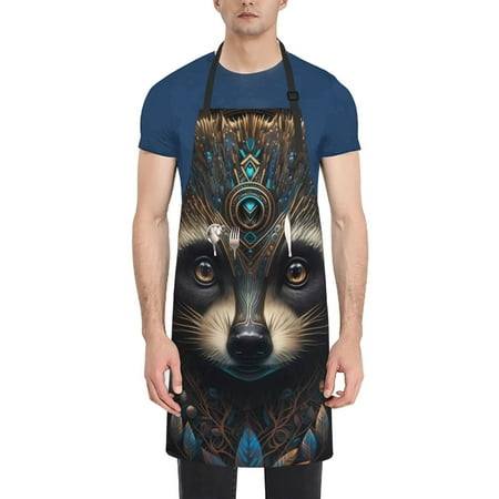 Vsdgher Tribal Style Raccoon Waterproof Apron with 2 Pockets Kitchen Chef Aprons Bibs for Grooming Cooking Baking Painting Gardening
Vsdgher Tribal Style Raccoon Waterproof Apron with 2 Pockets Kitchen Chef Aprons Bibs for Grooming Cooking Baking Painting Gardening