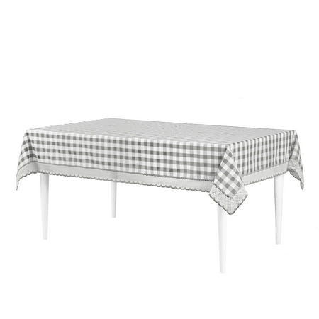 Buffalo Check Plaid Tablecloth - Gray - 60 in x 104 in