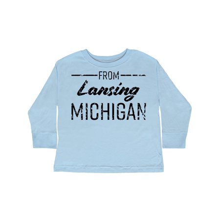 Inktastic From Lansing Michigan in Black Distressed Text Gift Toddler Boy or Toddler Girl Long Sleeve T-Shirt
Inktastic From Lansing Michigan in Black Distressed Text Gift Toddler Boy or Toddler Girl Long Sleeve T-Shirt