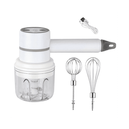 Wireless Food Mixer 3 Speed Handheld Electric Egg Beater Garlic Baking Mixer Multifunctional Food Processor White
Wireless Food Mixer 3 Speed Handheld Electric Egg Beater Garlic Baking Mixer Multifunctional Food Processor White