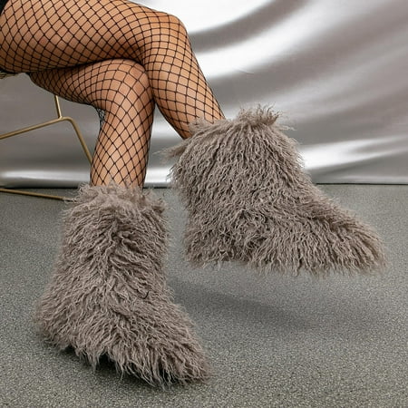 Women s Faux fur Boot Furry Fluffy Short Snow Boot -Calf Boots Warm Comfortable Outdoor Flat Shoes
Women s Faux fur Boot Furry Fluffy Short Snow Boot -Calf Boots Warm Comfortable Outdoor Flat Shoes