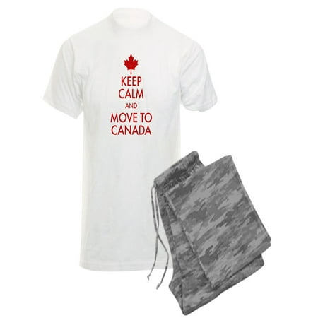 CafePress - Keep Calm Move To Canada - Men s Light Pajamas