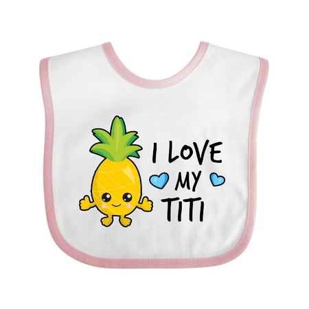 Inktastic I Love My Titi with Pineapple Gift Baby Boy Bib