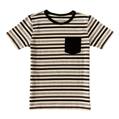 KIDPIK Boys Short Sleeve Striped Pocket Tee Size: 12 Months - XXL (16)