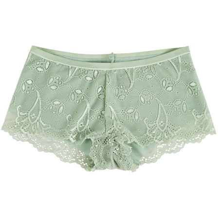 Rene Rofe All Over Lace Boyshort Panties 191865 Small Green