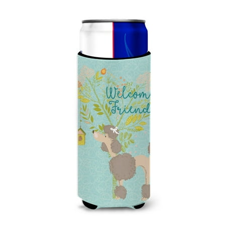 Carolines Treasures BB7612MUK Welcome Friends Chocolate Poodle Michelob Ultra Hugger for slim cans Slim Can
Carolines Treasures BB7612MUK Welcome Friends Chocolate Poodle Michelob Ultra Hugger for slim cans Slim Can