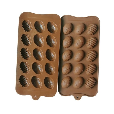 5Pcs Chocolate Mould Easter Egg Shaped Chocolate Silicone Mould Jelly Easter Egg Mould Easter Cake Baking Bowl Pastry DIY Tool