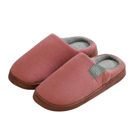 ZHUASHUM Women Home Cotton Soft Soled Warm Slipper