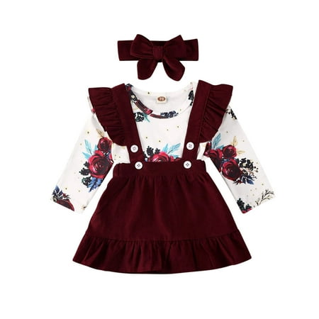 Yinyinxull Newborn Baby Girls Clothes Set Floral Romper Jumpsuit Suspender Skirts Headband Wine Red 18-24 Months
Yinyinxull Newborn Baby Girls Clothes Set Floral Romper Jumpsuit Suspender Skirts Headband Wine Red 18-24 Months