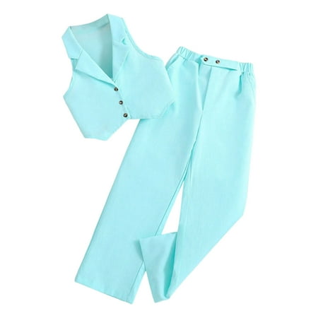 ZRBYWB Toddler Girl Clothes Summer Sleeveless Solid Tops Pants 2 Piece Outfits Clothes Set For Children Clothes Summer Clothes
ZRBYWB Toddler Girl Clothes Summer Sleeveless Solid Tops Pants 2 Piece Outfits Clothes Set For Children Clothes Summer Clothes