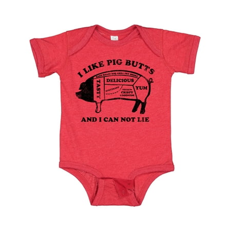 Inktastic I Like Pig Butts Gift Baby Boy or Baby Girl Bodysuit