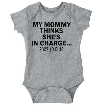Funny Mommy Thinks She s in Charge Romper Boys or Girls Infant Baby Brisco Brands 6M
Funny Mommy Thinks She s in Charge Romper Boys or Girls Infant Baby Brisco Brands 6M