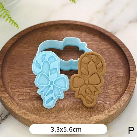 Christmas Cookie Cutters Fondant Cutter Embosser Santa Claus Elk Gloves S0B1