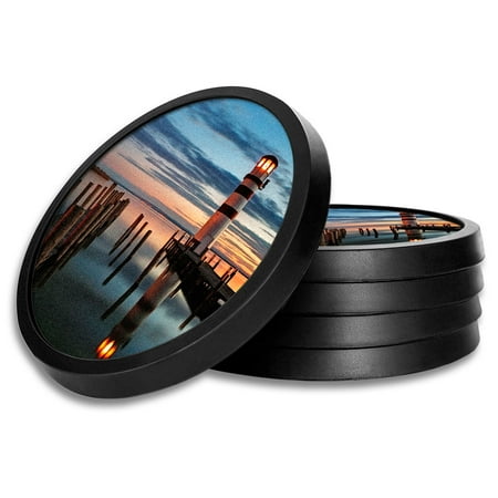 Silicone Non-Slip Drink Coasters with Removable Printed Absorbent Felt Pad - Set of 4 - Lighthouse on a Lake
Silicone Non-Slip Drink Coasters with Removable Printed Absorbent Felt Pad - Set of 4 - Lighthouse on a Lake