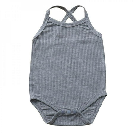 Popvcly 1Pc Summer Newborn Infant Baby Boys Girls Solid Soft Romper Bodysuits Ribbed Sleeveless Clothes Outfits Body Baby Girl Clothes Gray 80
Popvcly 1Pc Summer Newborn Infant Baby Boys Girls Solid Soft Romper Bodysuits Ribbed Sleeveless Clothes Outfits Body Baby Girl Clothes Gray 80