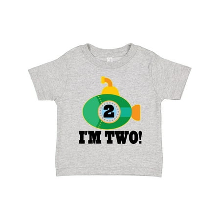 Inktastic 2nd Birthday Boy Outfit Submarine Gift Toddler Boy Girl T-Shirt