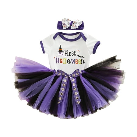Inevnen 3pcs Newborn Baby Girls Princess Romper Outfit My 1st Halloween Tutu Skirt with Headwear
Inevnen 3pcs Newborn Baby Girls Princess Romper Outfit My 1st Halloween Tutu Skirt with Headwear