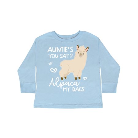 Inktastic Auntie s You Say Alpaca My Bags Gift Toddler Boy or Toddler Girl Long Sleeve T-Shirt
Inktastic Auntie s You Say Alpaca My Bags Gift Toddler Boy or Toddler Girl Long Sleeve T-Shirt