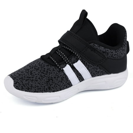 Girls Breathable Running Sneakers With Velcro & Laces