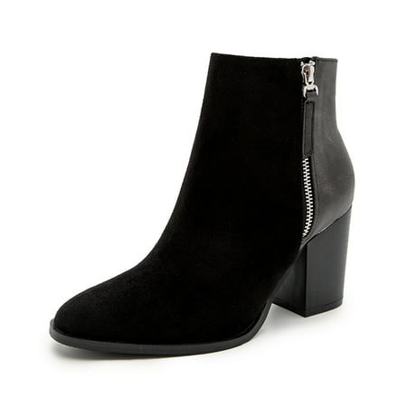 Suede Pointed Toe Side Zip Chunky Heeled Women‘s Ankle Boots Thick Heel Short Boots
Suede Pointed Toe Side Zip Chunky Heeled Women‘s Ankle Boots Thick Heel Short Boots