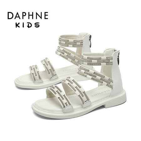DAPHNE Girls Elegant Rhinestone Decoration Zipper Sandals Lightweight Non-slip Soft Sole Kids Shoes For Summer
DAPHNE Girls Elegant Rhinestone Decoration Zipper Sandals Lightweight Non-slip Soft Sole Kids Shoes For Summer