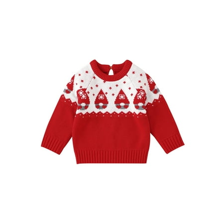 Christmas Sweater Baby Girls Spring Autumn Red Knitted Sweater Long Sleeve O Neck Christmas Pattern Knitwear Baby Xmas Clothing
Christmas Sweater Baby Girls Spring Autumn Red Knitted Sweater Long Sleeve O Neck Christmas Pattern Knitwear Baby Xmas Clothing