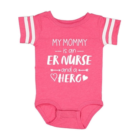 Inktastic My Mommy is an ER Nurse and a Hero Gift Baby Boy or Baby Girl Bodysuit