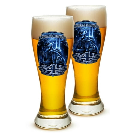 Patriotic 23 oz. Pilsner Glass 343 You Will Never Be Forgotten (Case of 12)