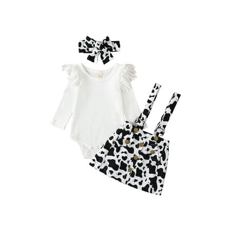 Bagilaanoe 3Pcs Newborn Baby Girls Overall Dress Set Ribbed Long Sleeve Romper Tops + Print Suspender Skirts + Headband 3M 6M 12M 18M Casual Outfits
Bagilaanoe 3Pcs Newborn Baby Girls Overall Dress Set Ribbed Long Sleeve Romper Tops + Print Suspender Skirts + Headband 3M 6M 12M 18M Casual Outfits