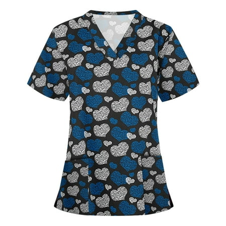 Xysaqa Workout Tops For Women Going Out Tops Womens Scrub Tops Women Short Sleeve V-Neck Tops Working Uniform Blouse Tube Tops For Women On Clearance
Xysaqa Workout Tops For Women Going Out Tops Womens Scrub Tops Women Short Sleeve V-Neck Tops Working Uniform Blouse Tube Tops For Women On Clearance