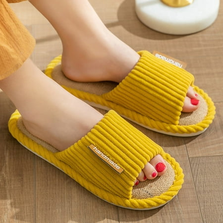 Cathalem Women Striped Bottom Soft Home Slippers Warm Cotton Shoes Indoor Slippers Slip On Boot Slippers for Women Indoor Outdoor Yellow 6.5
Cathalem Women Striped Bottom Soft Home Slippers Warm Cotton Shoes Indoor Slippers Slip On Boot Slippers for Women Indoor Outdoor Yellow 6.5