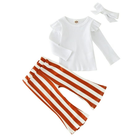 ZHAGHMIN 10-12 Girls Outfits Toddler Kids Baby Girls Long Sleeve Ribbed Ruffle T Shirt Tops Striped Flared Pants Headband 3Pcs Outfits Clothes Set New Born Clothes For Girls Gab Baby Girl Sweatshirt
ZHAGHMIN 10-12 Girls Outfits Toddler Kids Baby Girls Long Sleeve Ribbed Ruffle T Shirt Tops Striped Flared Pants Headband 3Pcs Outfits Clothes Set New Born Clothes For Girls Gab Baby Girl Sweatshirt