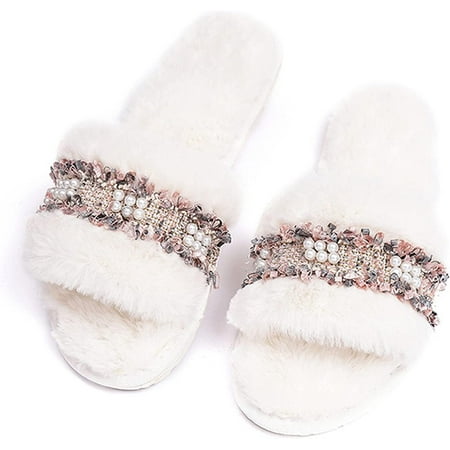 PIKADINGNIS Women s Slippers Cute Pearl Slippers Furry Slippers Open Toe Home Slippers Spring and Autumn Slippers
PIKADINGNIS Women s Slippers Cute Pearl Slippers Furry Slippers Open Toe Home Slippers Spring and Autumn Slippers