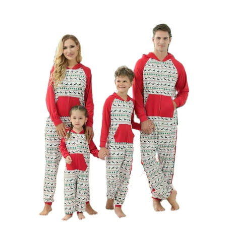 Huakaishijie Matching Christmas Family Pajamas Set Cartoon Printed Zipper Long Hooded Jumpsuit
Huakaishijie Matching Christmas Family Pajamas Set Cartoon Printed Zipper Long Hooded Jumpsuit