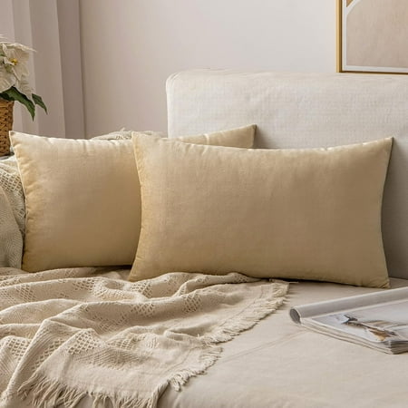 MIULEE Pack of 2 Beige Velvet Throw Pillow Covers 16x16 Inch Soft Solid Decorative Set Lumbar Cushion Cases for Spring Couch Sofa Bedroom
MIULEE Pack of 2 Beige Velvet Throw Pillow Covers 16x16 Inch Soft Solid Decorative Set Lumbar Cushion Cases for Spring Couch Sofa Bedroom