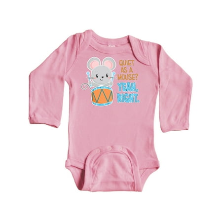 Inktastic Quiet As A Mouse Yeah Right Cute Mouse Drummer Gift Baby Boy or Baby Girl Long Sleeve Bodysuit
Inktastic Quiet As A Mouse Yeah Right Cute Mouse Drummer Gift Baby Boy or Baby Girl Long Sleeve Bodysuit