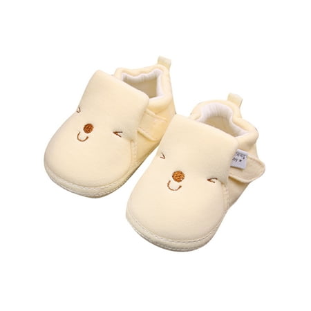 Rotosw Infant Flats Magic Tape Crib Shoe Prewalker First Walking Shoes Warm Soft Sole Sneakers Indoor Cute Sock Slipper Yellow 3C
Rotosw Infant Flats Magic Tape Crib Shoe Prewalker First Walking Shoes Warm Soft Sole Sneakers Indoor Cute Sock Slipper Yellow 3C