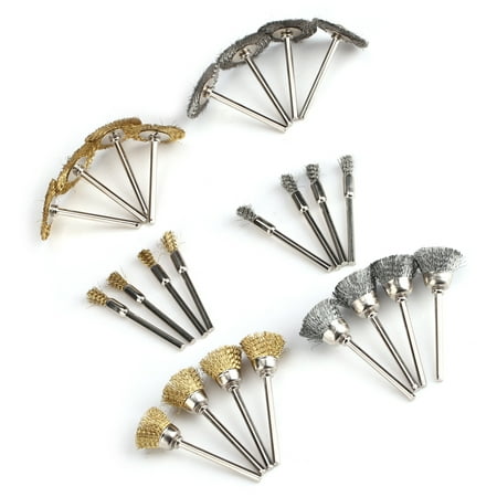 

Metal Brush Wire Wheel 24Pcs Stainless Steel/Brass Low Cost For Cleaning Rust For Rust Removal
