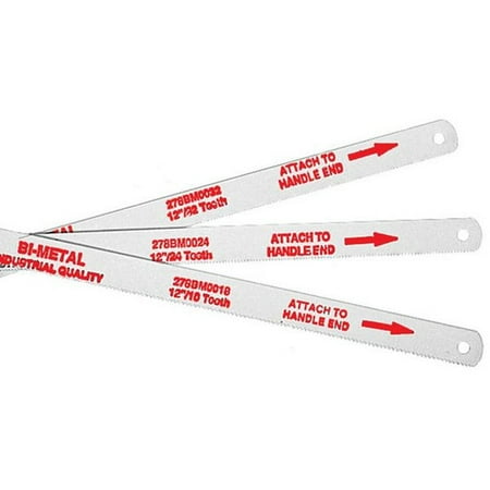 Hacksaw Blades - Bi-Metal 12 inch 24 Teeth (Pkg. of 10 Hacksaw Blades)