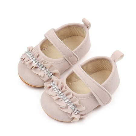 WakeUple Baby Girls Cute Moccasinss Sequins Dot Bowknot Decor Soft Sole Flats