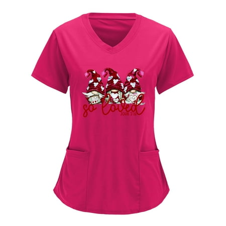 Womens Solid Color Top Womens Long Sleeved Tee Shirt Women Print Short Sleeve V Neck Solid Shirts Blouse With Pockets Top Scrub Undershirt
Womens Solid Color Top Womens Long Sleeved Tee Shirt Women Print Short Sleeve V Neck Solid Shirts Blouse With Pockets Top Scrub Undershirt